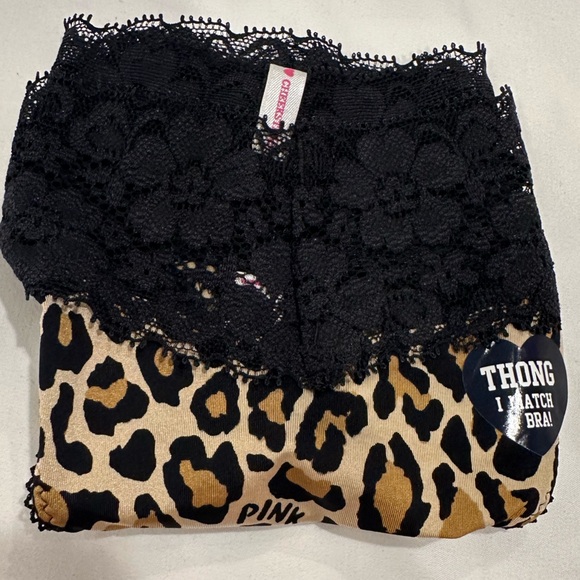 NWT Vintage PINK Victoria’s Secret Animal Print Silky Thong Panty - Picture 7 of 7